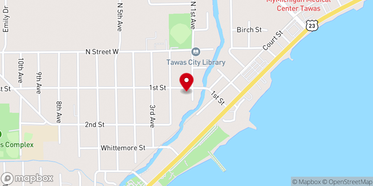 Map showing location of St. John's Christian Charity and Thrift Store