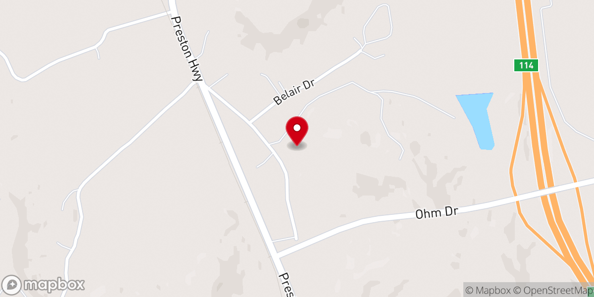 Map showing location of Bowmans Valley Church