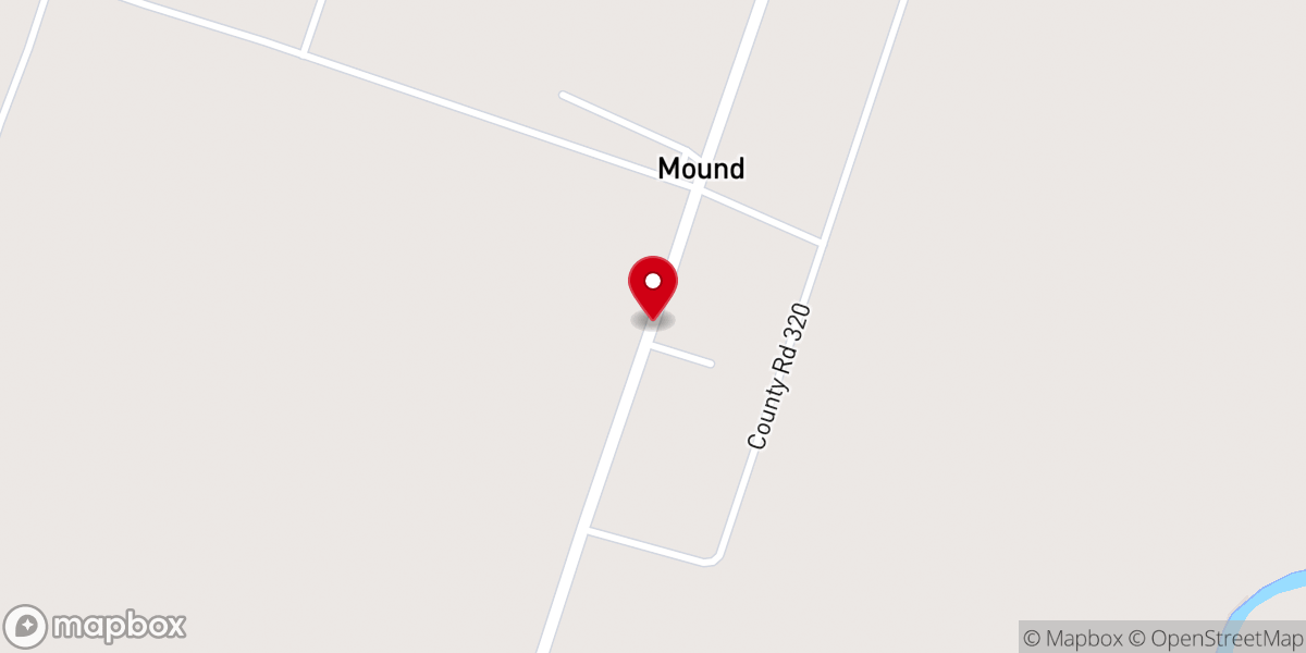 Map showing location of Mound, TX 76558