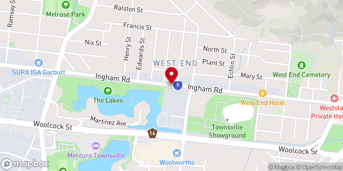 Map showing location of St Mary's Catholic Church