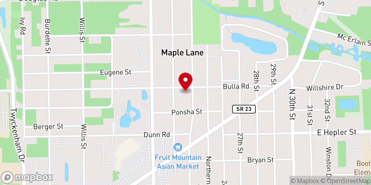 Map showing location of Praise Fellowship