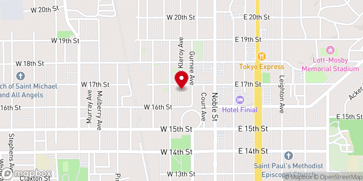 Map showing location of Haven United Methodist Church