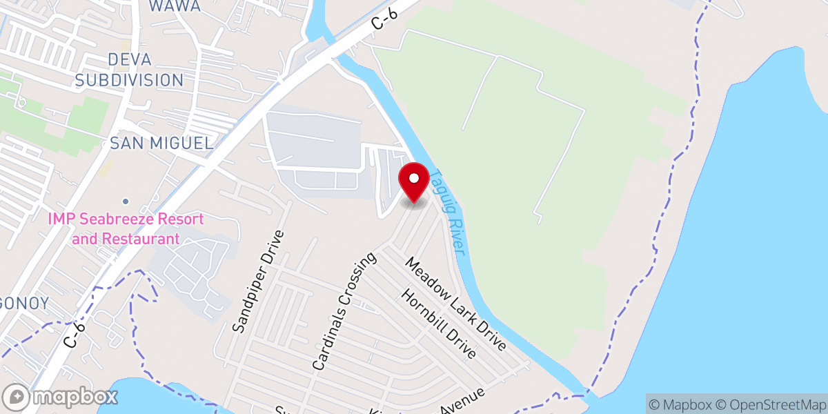 Map showing location of Island Baptist Church