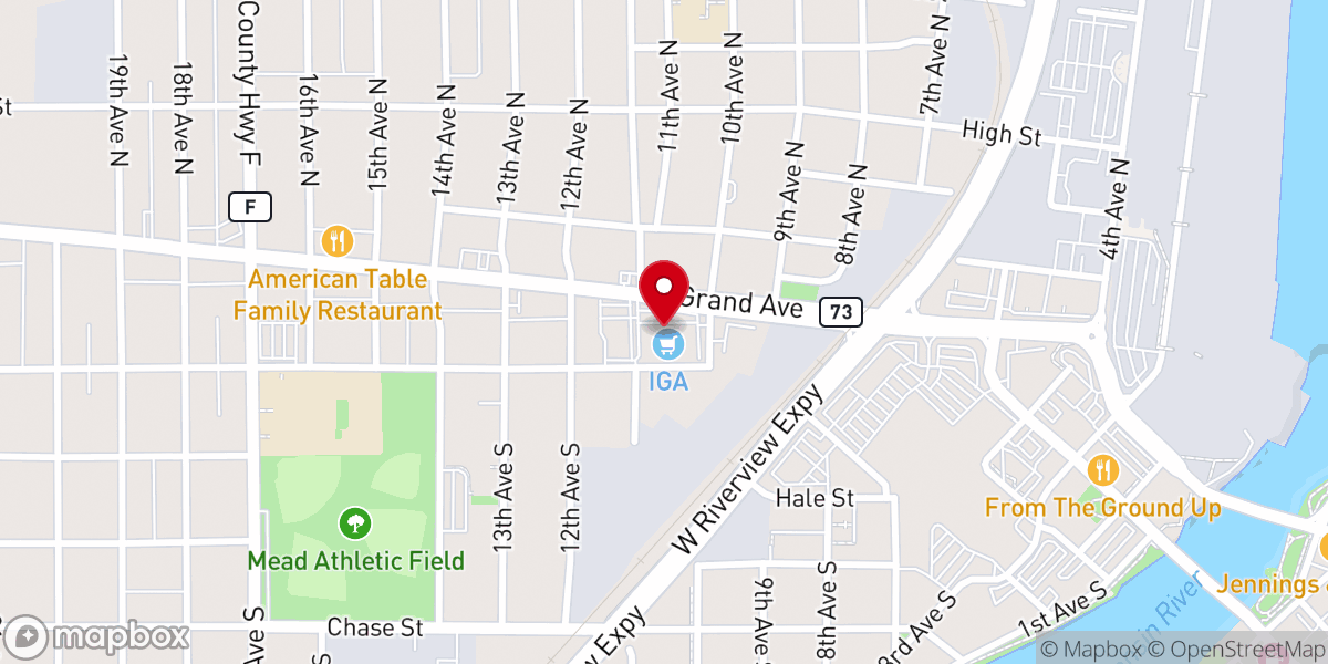 Map showing location of Quality Foods