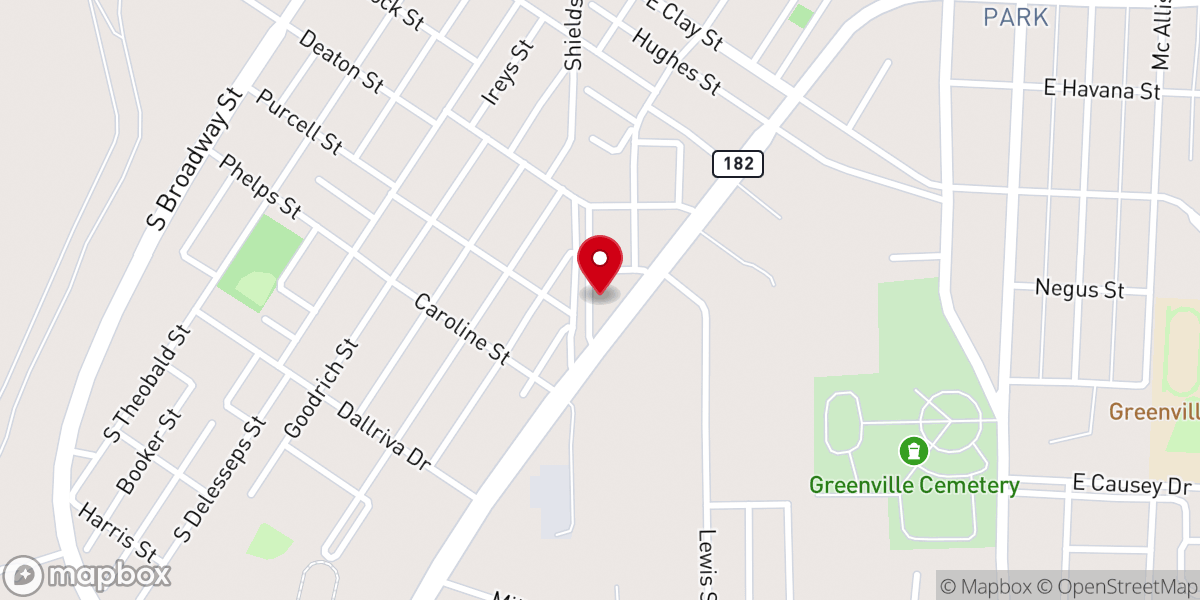 Map showing location of Old Kindling Altar Church