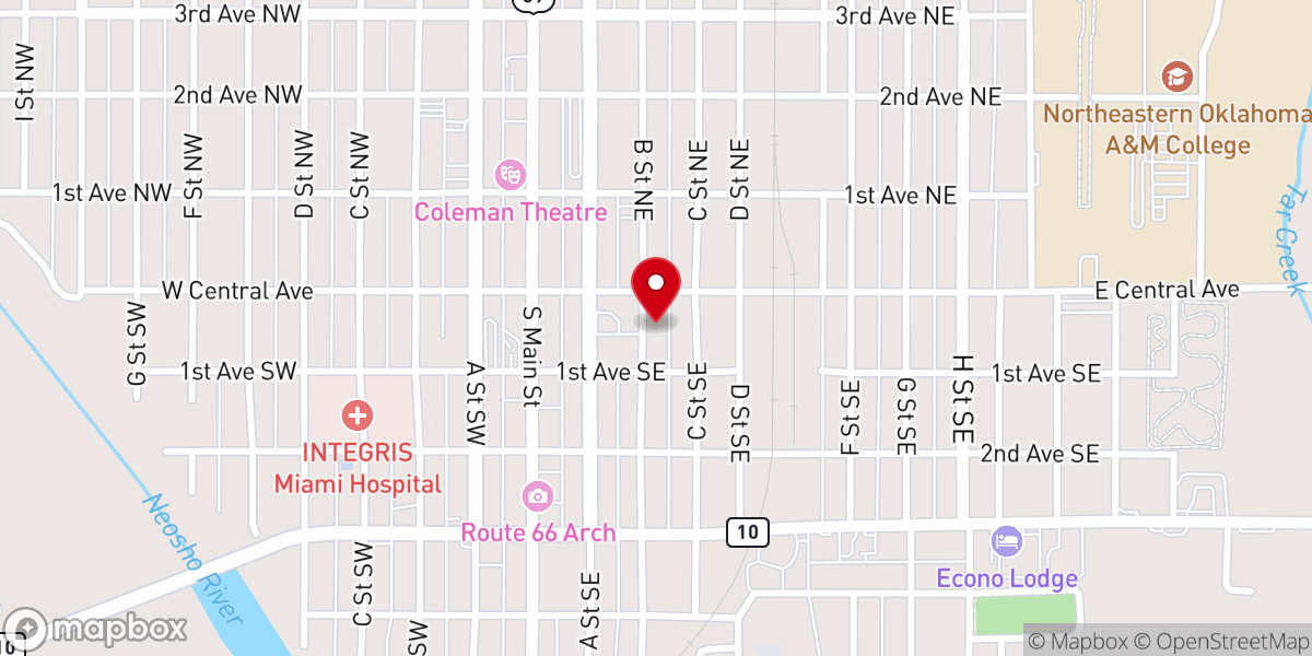 Map showing location of Lavern's Wedding Chapel