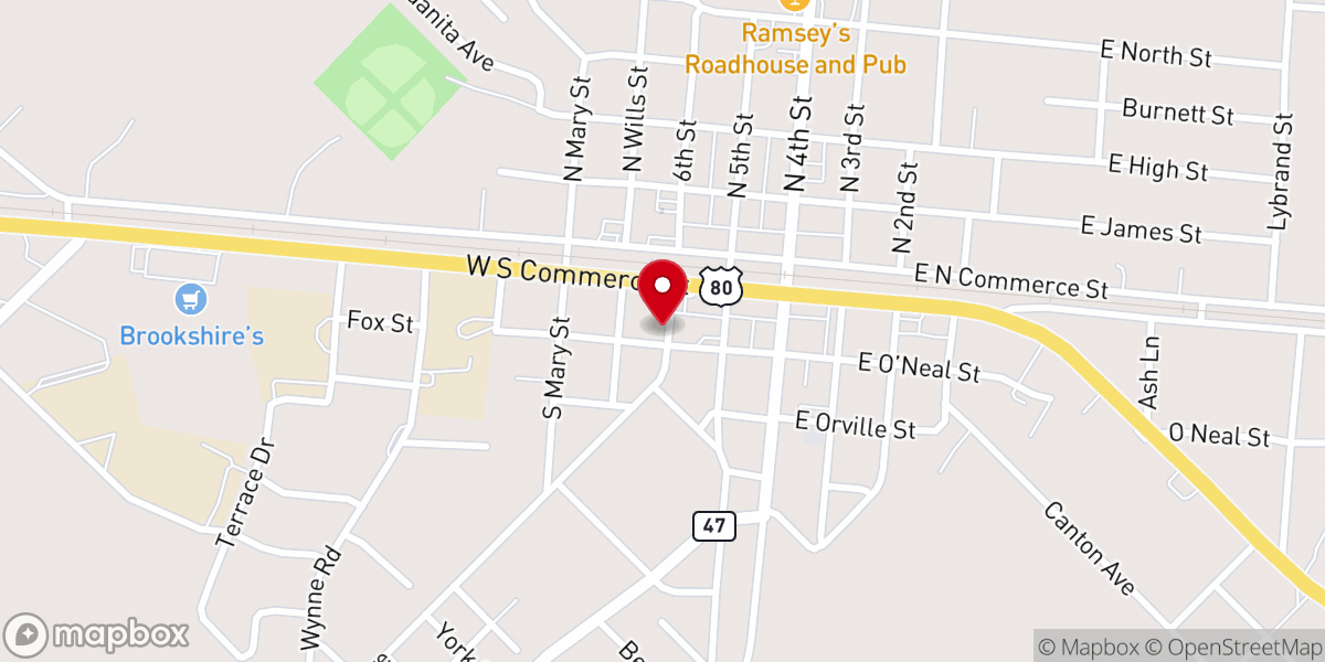 Map showing location of St Luke Catholic Church