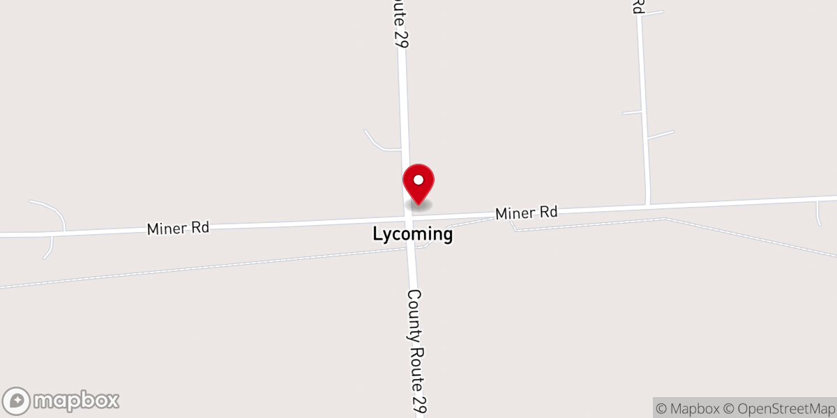 Map showing location of Lycoming United Methodist Church