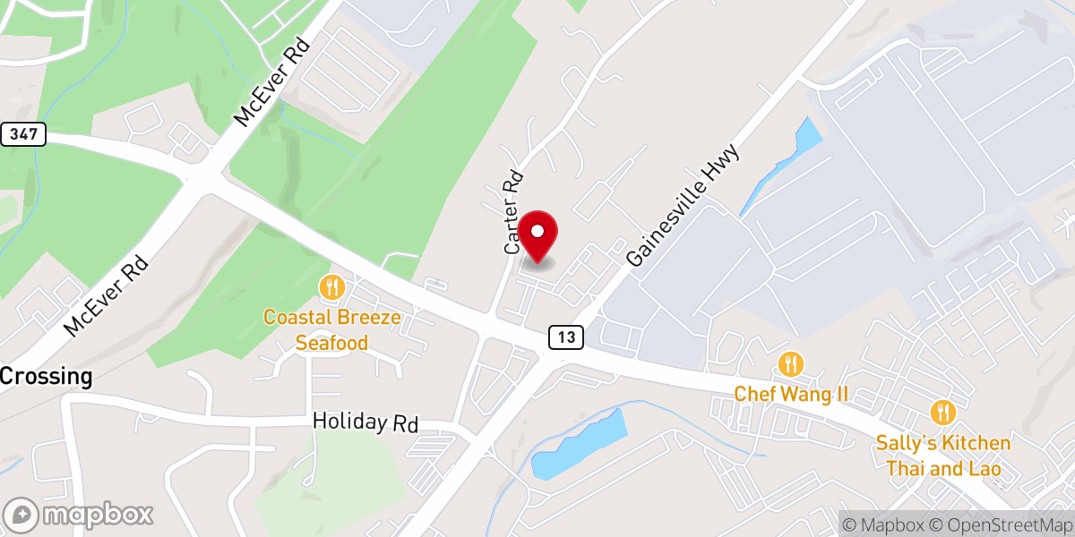 Map showing location of Grace Community Church