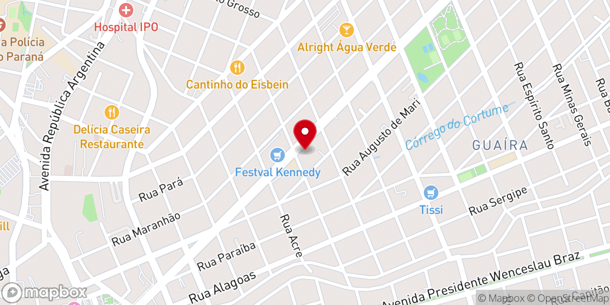 Map showing location of Igreja Batista ATITUDE Curitiba