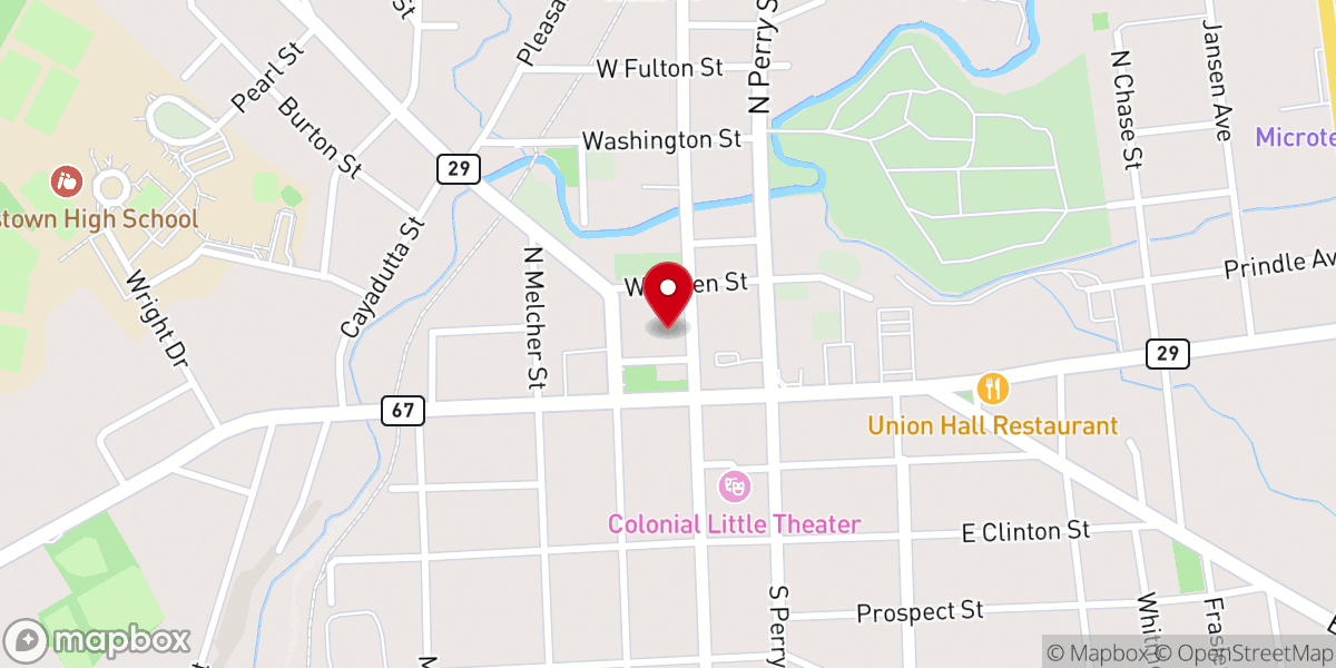 Map showing location of Covenant Presbyterian Church
