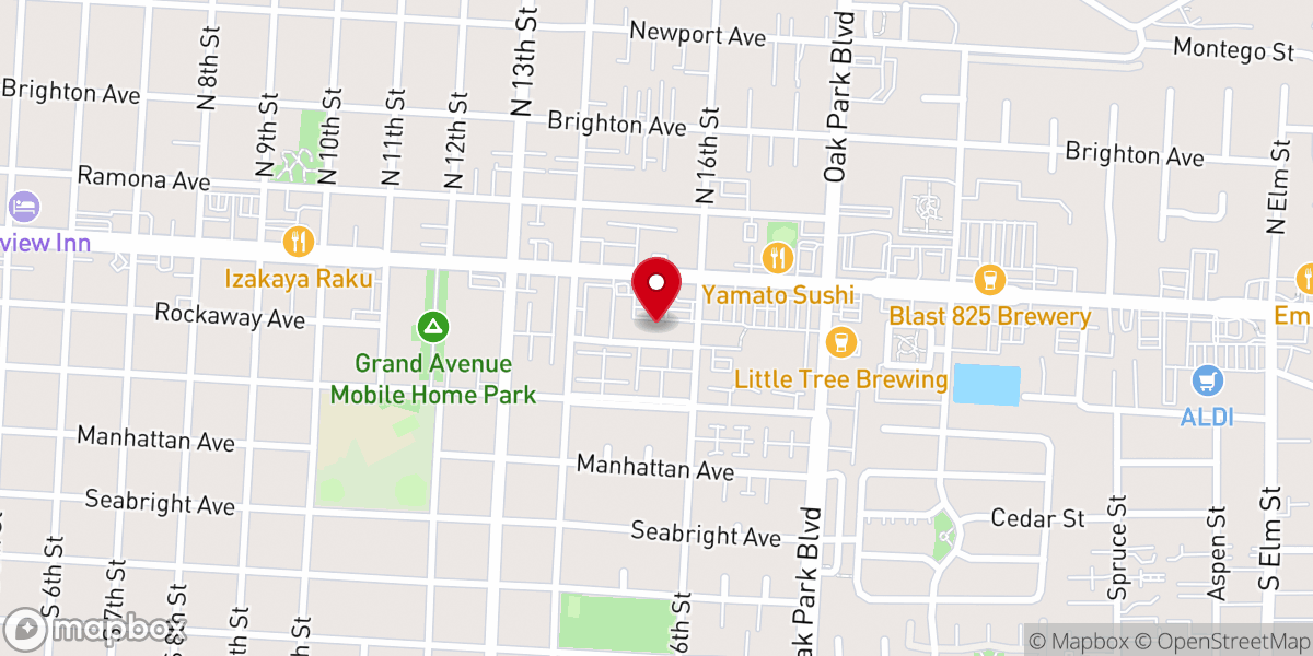 Map showing location of Oasis Church