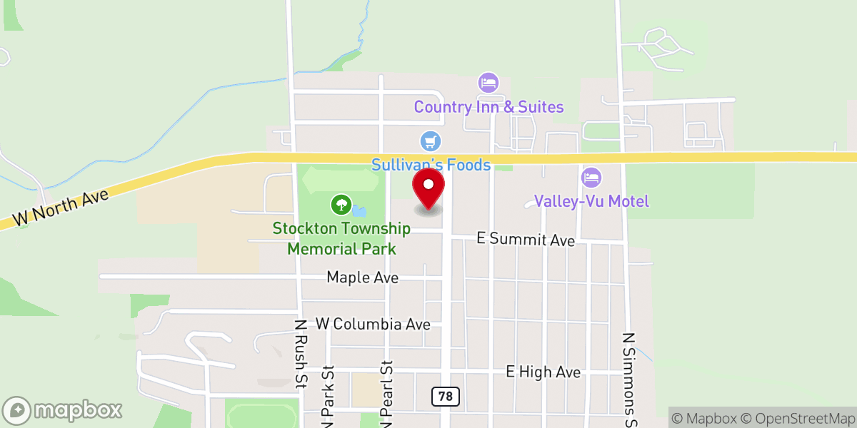 Map showing location of Christ Lutheran Church