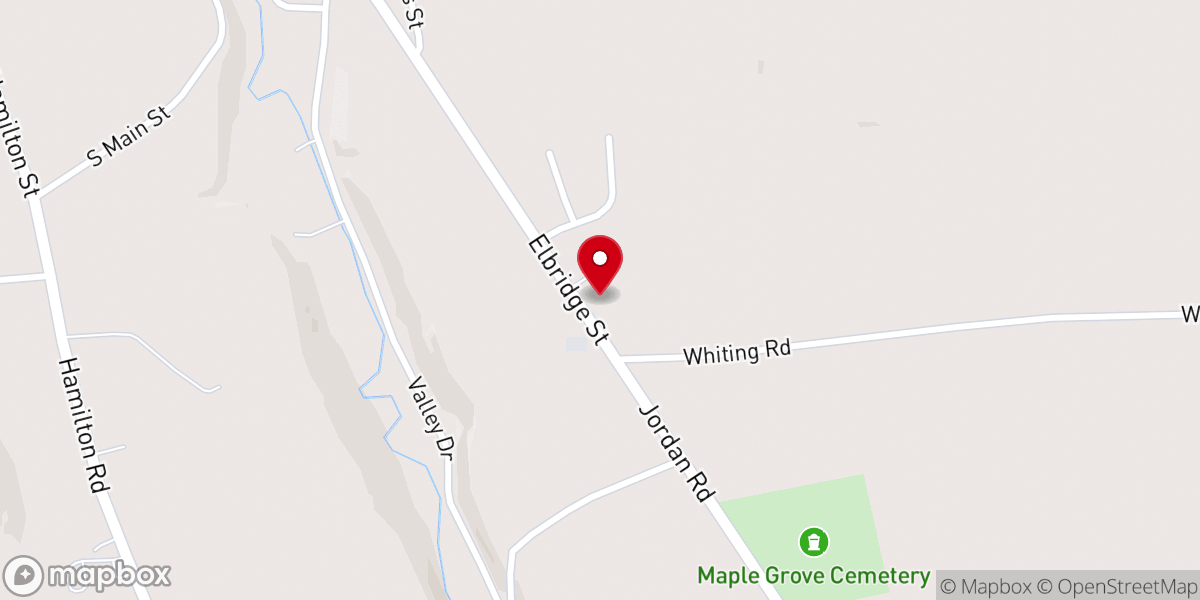 Map showing location of Jordan United Methodist Church
