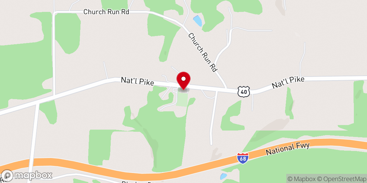 Map showing location of Mount Zion United Methodist Church