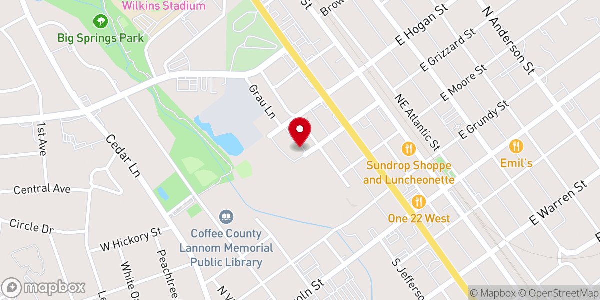 Map showing location of Saint Pauls Catholic Church