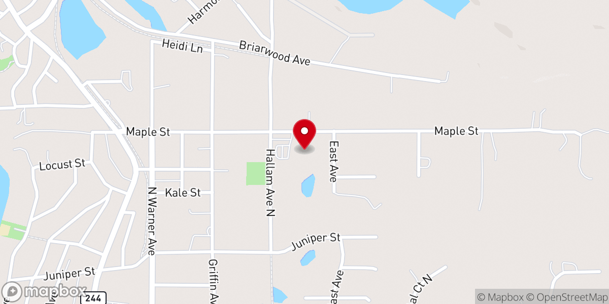 Map showing location of White Bear Unitarian Universalist Church