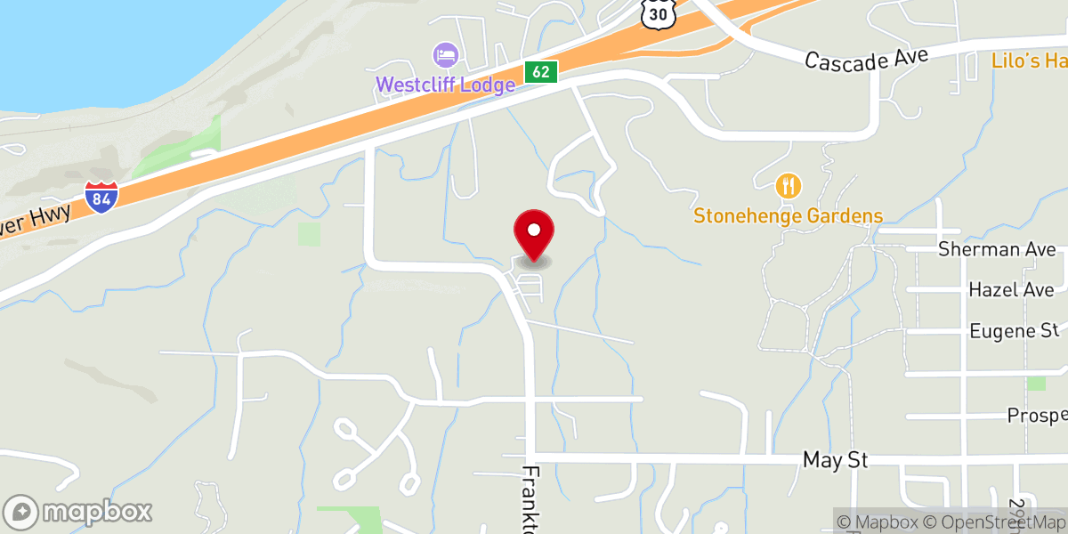Map showing location of Covenant Hood River