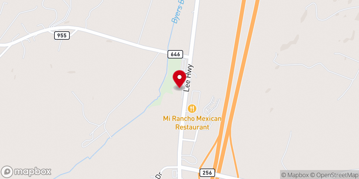 Map showing location of Valley Pike Farm Market