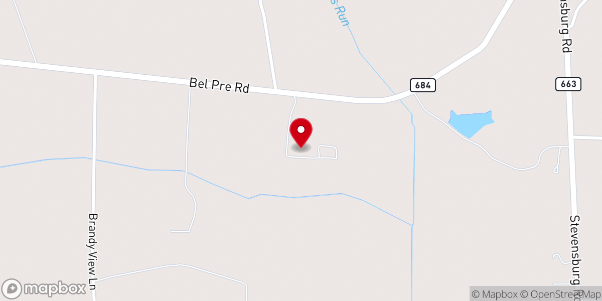 Map showing location of Honey Brook Farms
