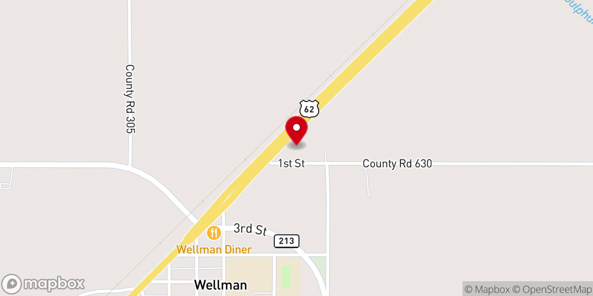 Map showing location of Wellman Church of Christ