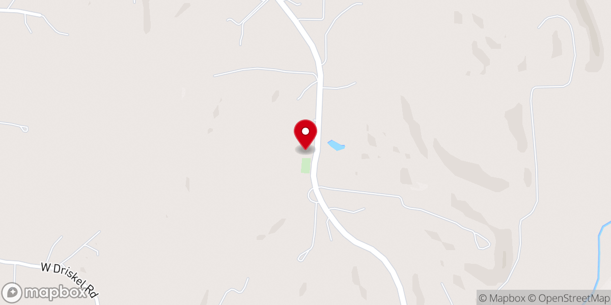 Map showing location of New Providence Church