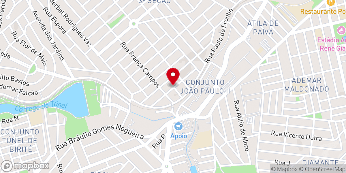 Map showing location of Igreja Batista Memorial Unida