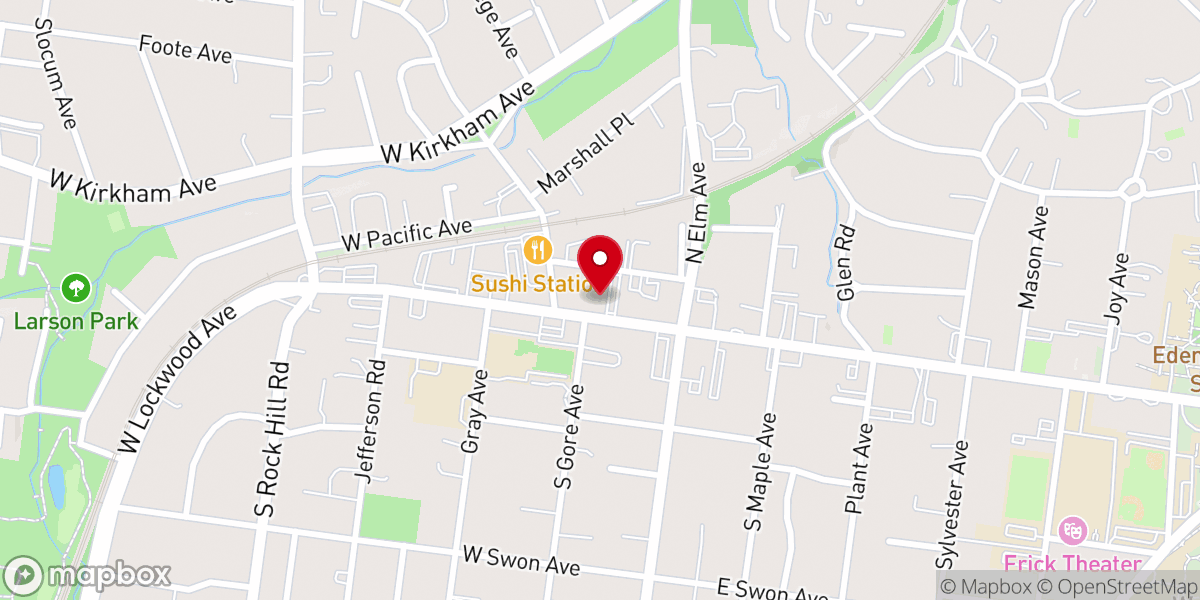 Map showing location of Webster Groves Presbyterian Church