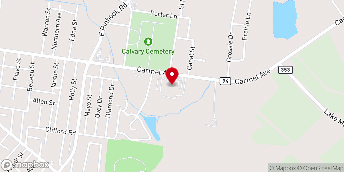 Map showing location of Diocese of Lafayette