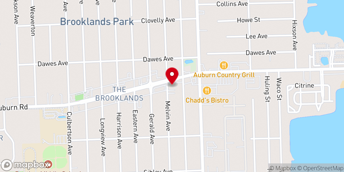Map showing location of Gethsemane Lutheran Church