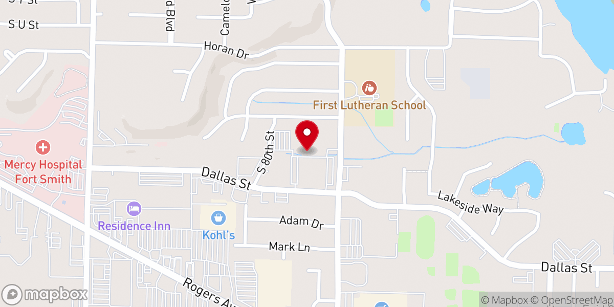 Map showing location of Eastside Baptist Church - Food Pantry