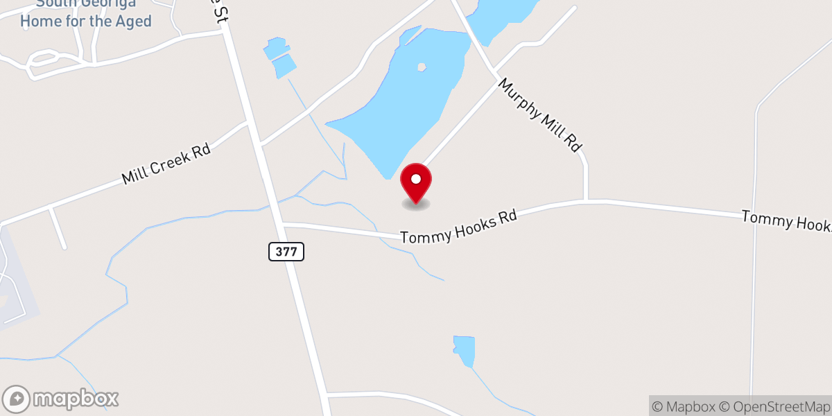 Map showing location of Fellowship Baptist Church