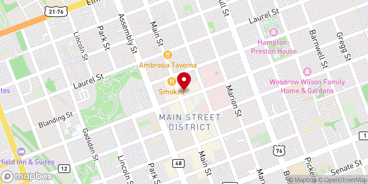 Map showing location of Main Street Living Inc