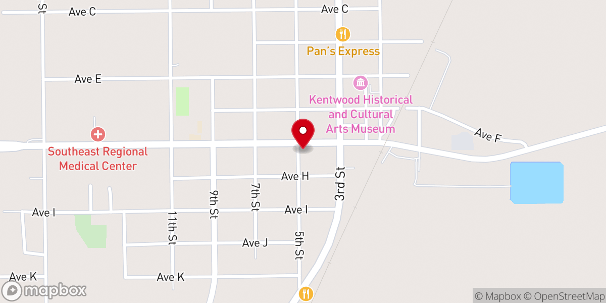 Map showing location of Kentwood Fire Department