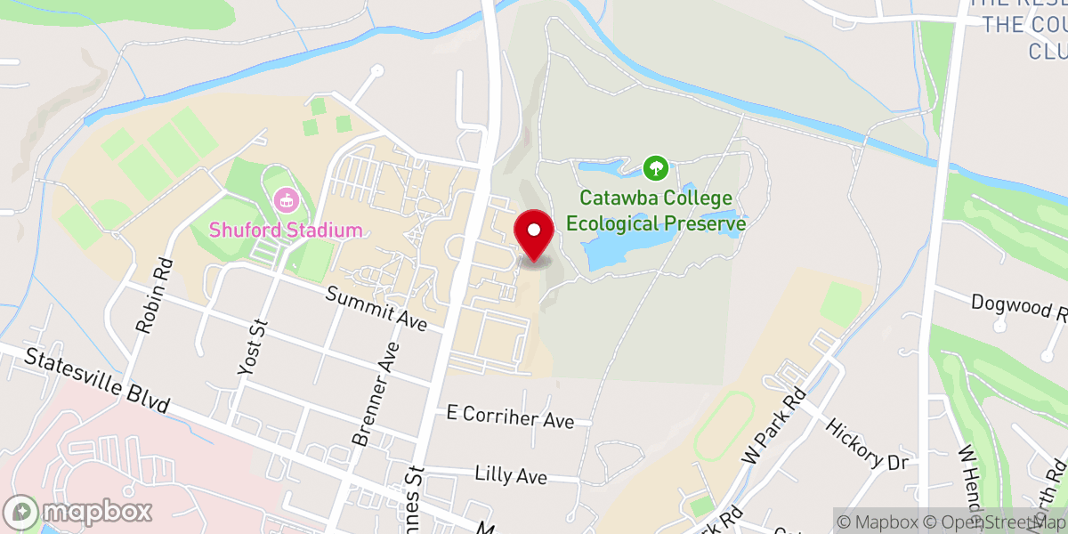 Map showing location of Omwake-Dearborn Chapel