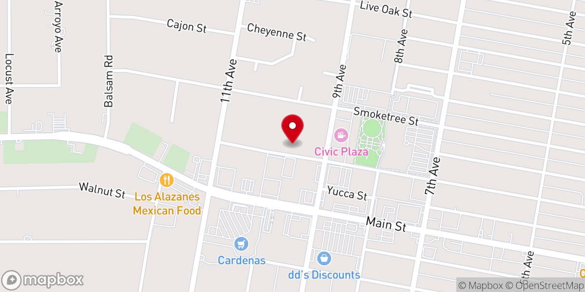 Map showing location of Sovereign Way Christian Church - Hesperia