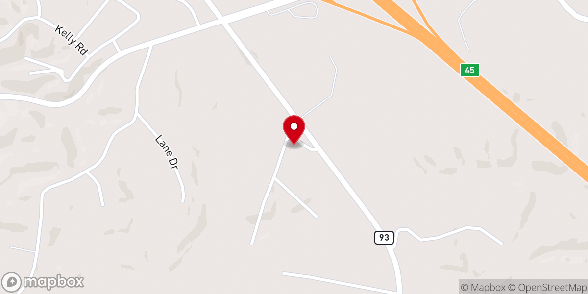 Map showing location of Pleasant Hill Church