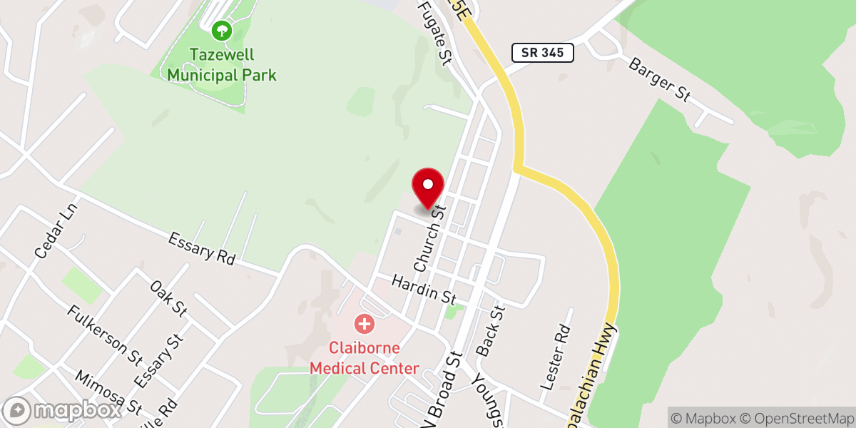 Map showing location of ETHRA - American Job Center