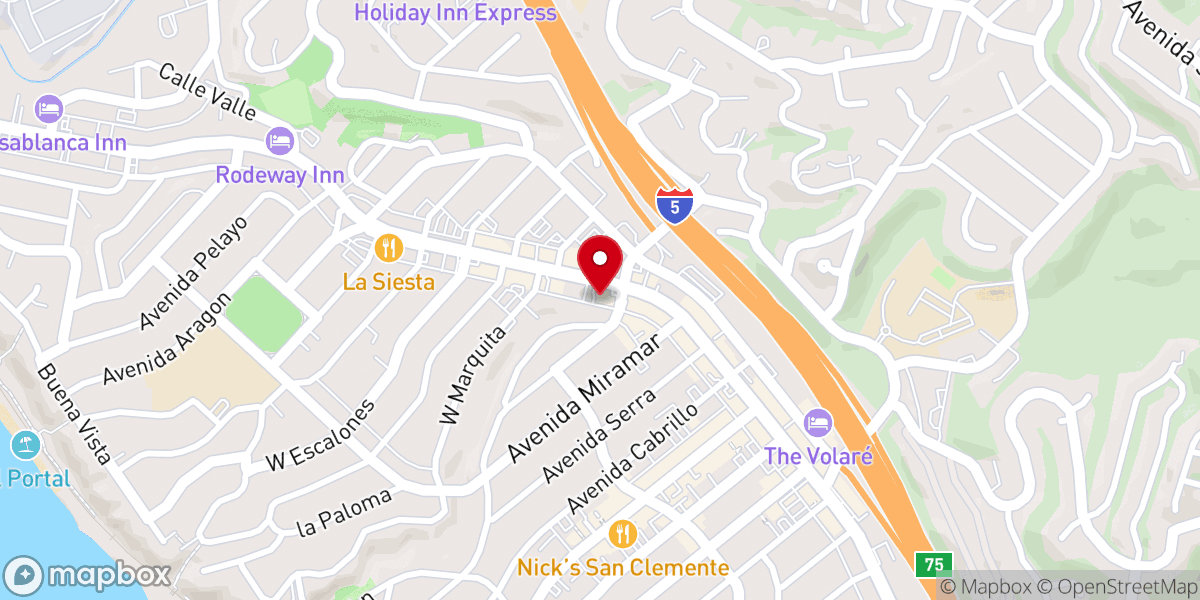 Map showing location of La Tienda Thrift Store