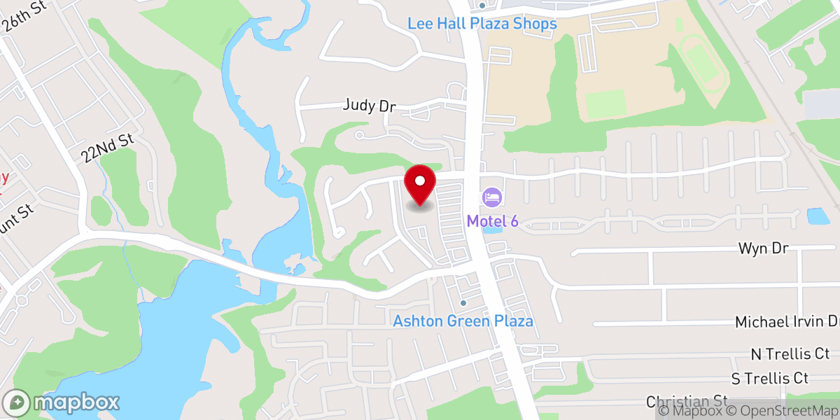Map showing location of Calvary Chapel Newport News