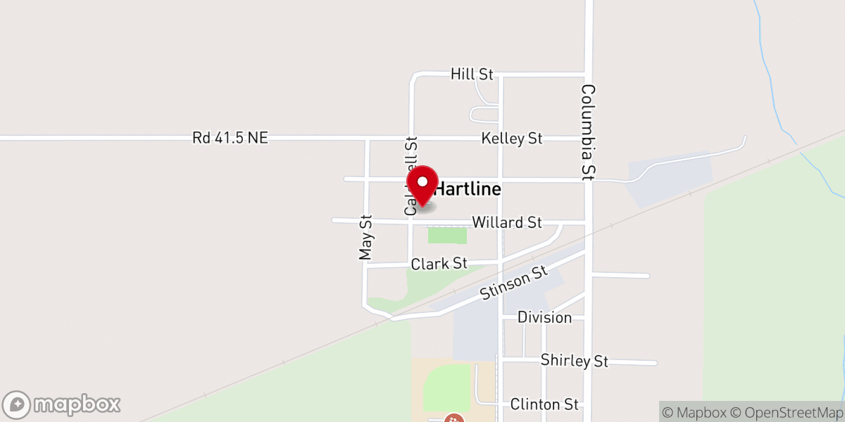 Map showing location of United Methodist Church