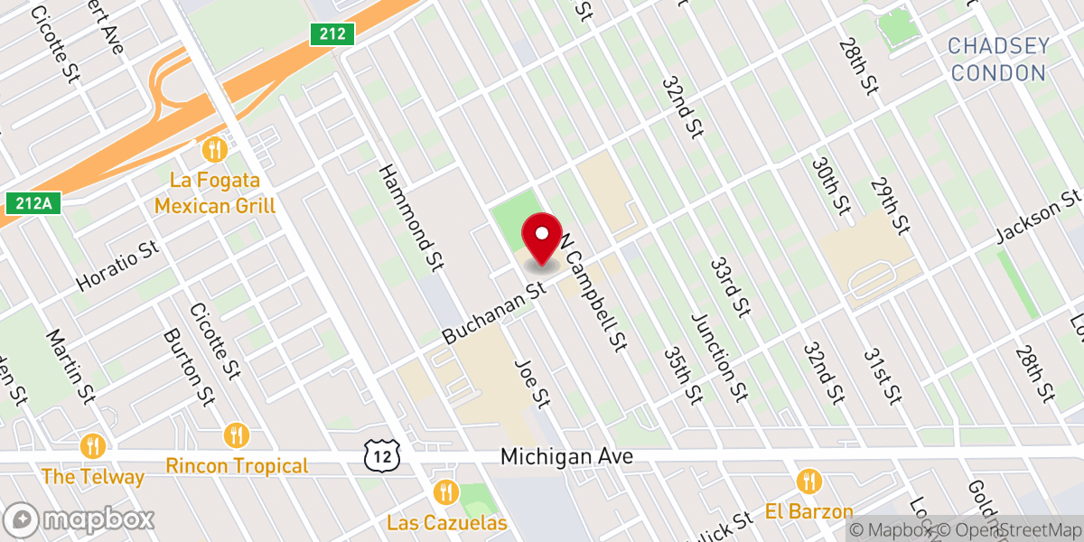 Map showing location of St Francis D'Assisi Church