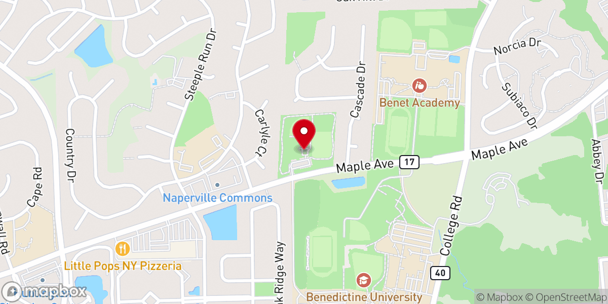 Map showing location of Saint Scholastica Mission House
