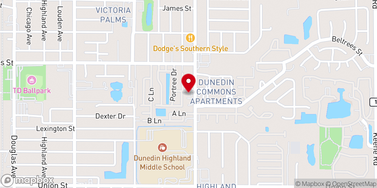 Map showing location of Cornerstone Bible Chapel Church