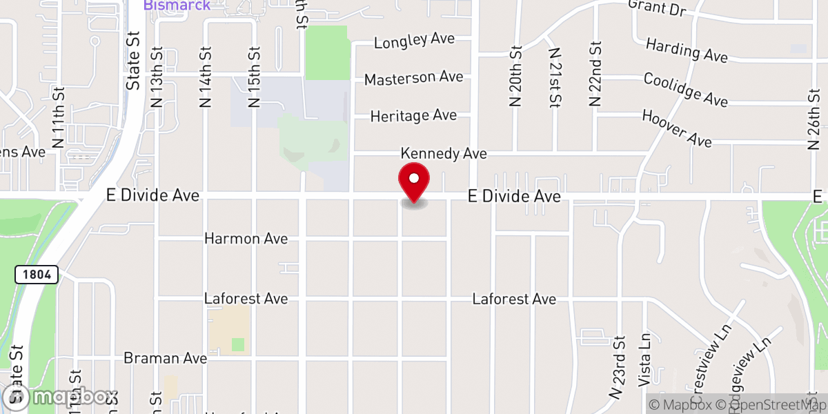 Map showing location of Our Saviors Evangelical Lutheran Church