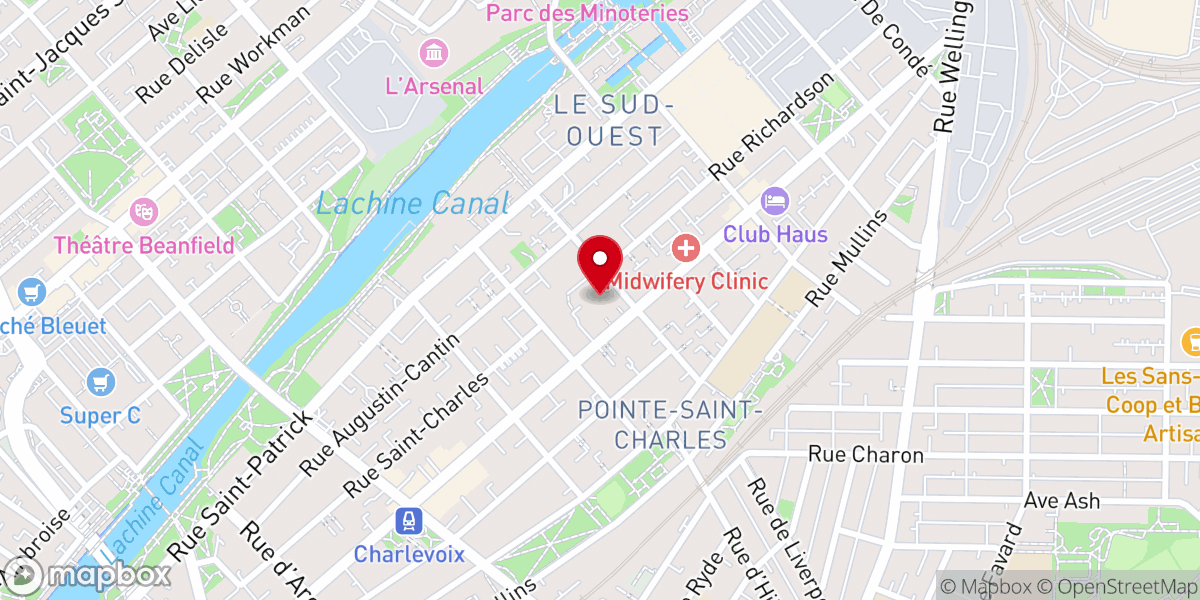 Map showing location of St. Charles Catholic Church
