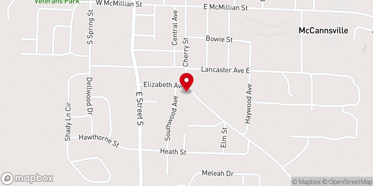 Map showing location of Southwood Presbyterian Church