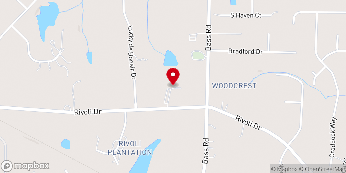 Map showing location of North Macon Presbyterian Church