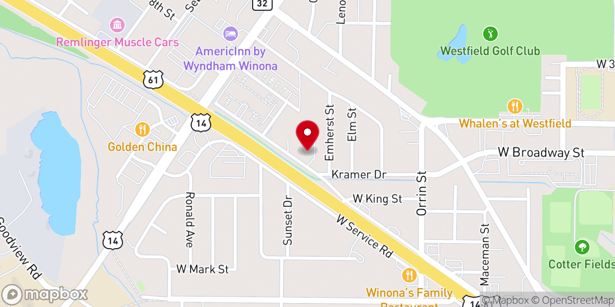 Map showing location of Redeemer Lutheran Church