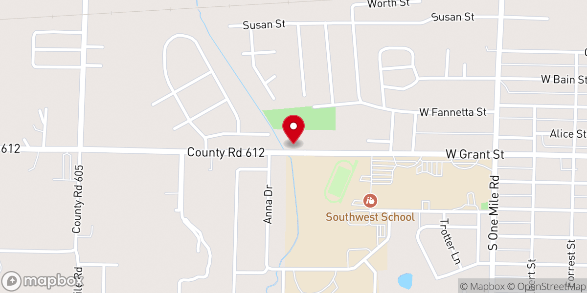 Map showing location of Stoddard County ARC